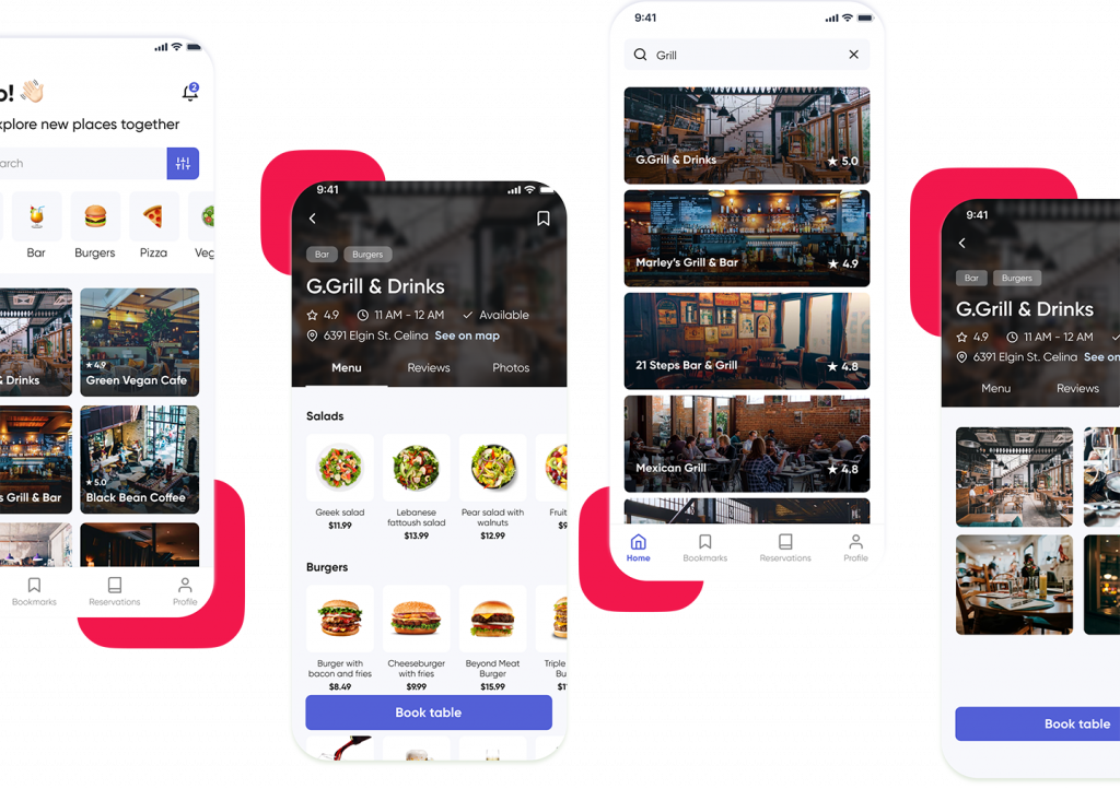 Table Booking App UI/UX Design