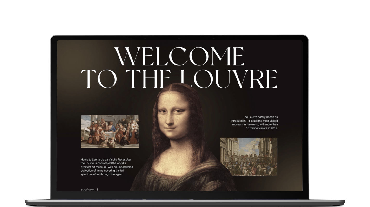 Pouvre Design Design concept of the Louvre museum website